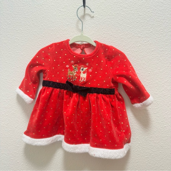 Other - 4/$20 Baby girl Rudolph the Red Nose Reindeer Christmas dress
